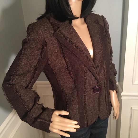 Brown blazer jacket - Picture 2 of 7